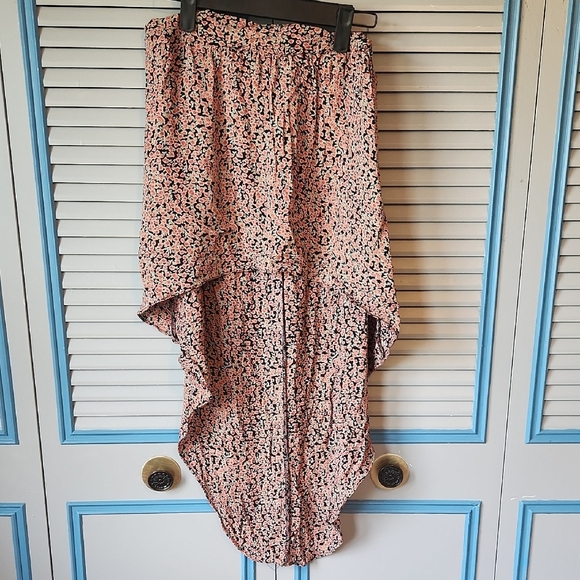 John Galt California Floral High-Low Skirt - Picture 1 of 9